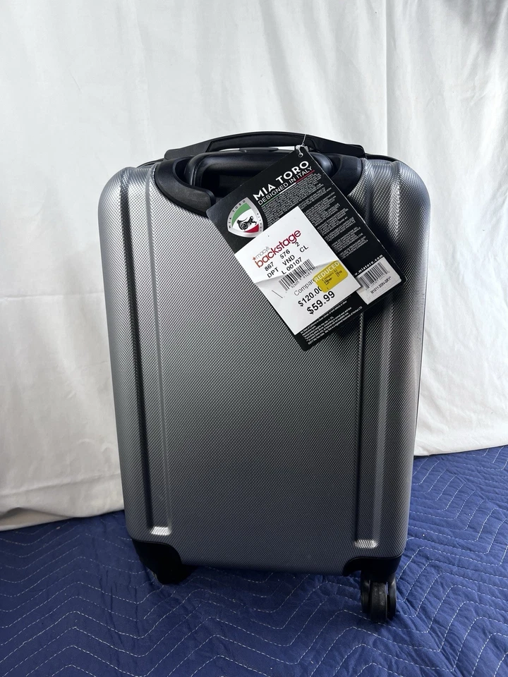 "Equipaje de mano ligero Mia Toro Italia rígido giratorio gris/plateado 20""" Foto 3 de 4