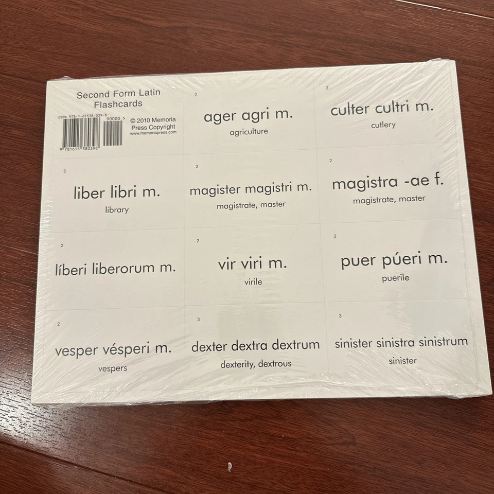 Second Form Latin Flashcards by Memoria Press Staff (2010, Cards,Flash Cards) - Image 2 of 2
