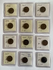 Indian Head Small Cent Lot, 12 Coins, 1880-1907, Varieties RPD MPD DDR, VG-F-VF