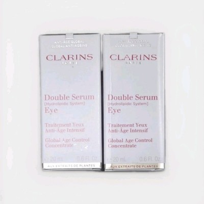 2 Pack Clarins Double Serum Eye Global Age Control Concentrate 0.6 oz Skin Care