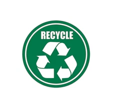 Recycle Sticker Symbol Sign PICK SIZE Vinyl Decal Trash Reuse Bin Waste Garbage
