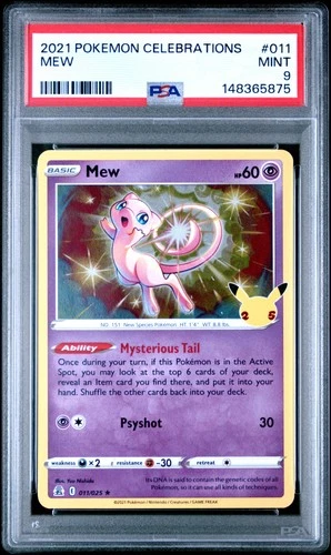 2021 POKEMON CELEBRATIONS #011 MEW PSA 9