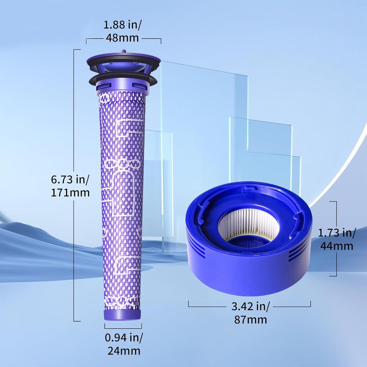 Filter Replacement for Dyson V7 V8 Animal and V8 Absolute Cordless Vacuum