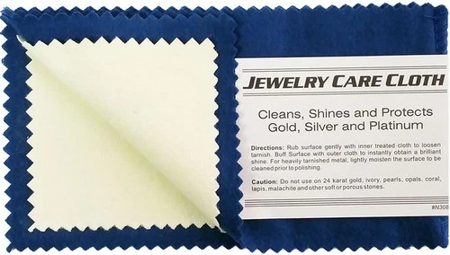 Jewelry Care Polishing Cloth for Silver, Gold, Brass & Jewelry - Picture 1 of 3