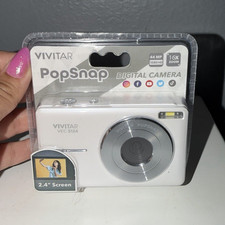 Vivitar PopSnap Compact Digital Camera 44MP 16x Zoom 2.4in White USB-C