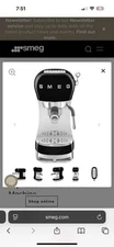 NEW SMEG ECF02BLUS 50's Retro Style Espresso coffee machine Black GLOSSY