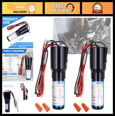 3-in-1 Hard Start Capacitor Kit for Refrigerators & Freezers, 1/4-1/3 HP, 115VAC