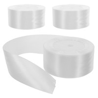 3 Rolls WeißEs Polyestergewebe Kranzband Zum Verpacken Von Geschenken