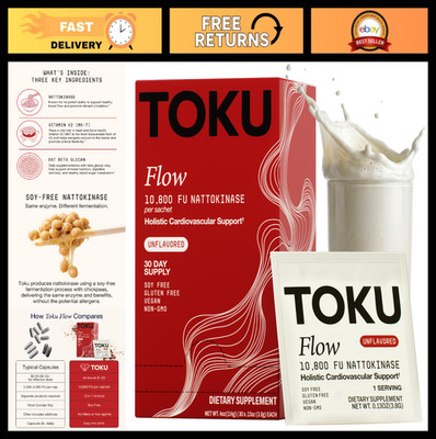Nattokinase 10,800 FU Supplement with Vitamin K2 MK7 & Oat Beta Glucan - 30 Pack