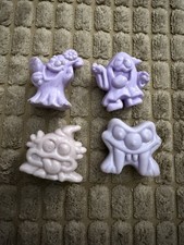 Vintage Gogo s Crazy Bones 1990s Collectible Figure Lilac Colour Bundle