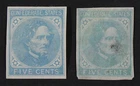 CKStamps: US Stamps Collection CSA Scott#6 Mint H OG #7 Used