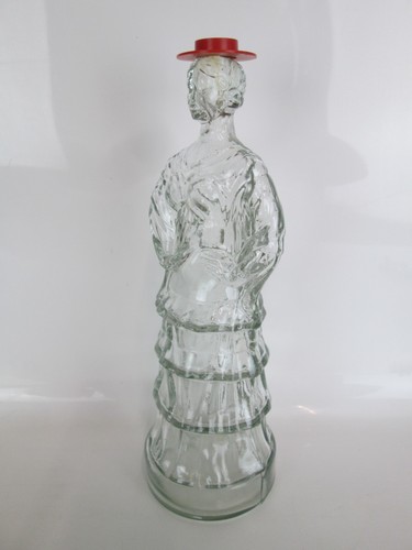 Vintage Matador And Flamenco Dancer Large Glass Bottles With Hat Stoppers - Picture 15 of 24