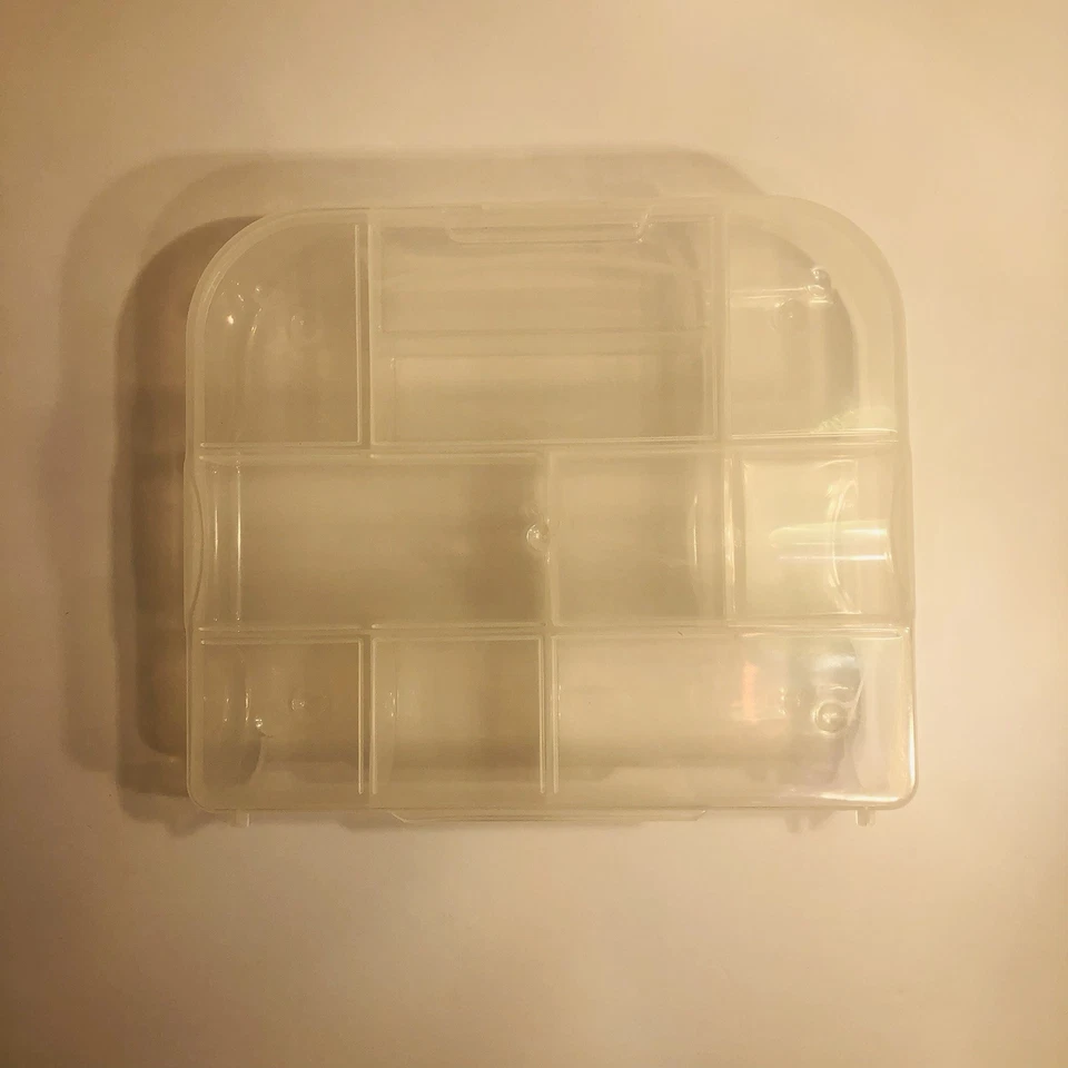 Clear Plastic Storage Container Organizer 9 Compartment Craft Beads Jewelry - Image 2 of 4