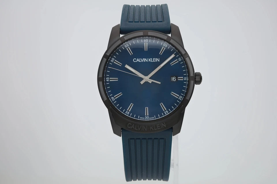 Calvin Klein Evidence 42mm Blue Dial Silicone Strap Men Quartz Watch K8R114VN - image 2 of 4