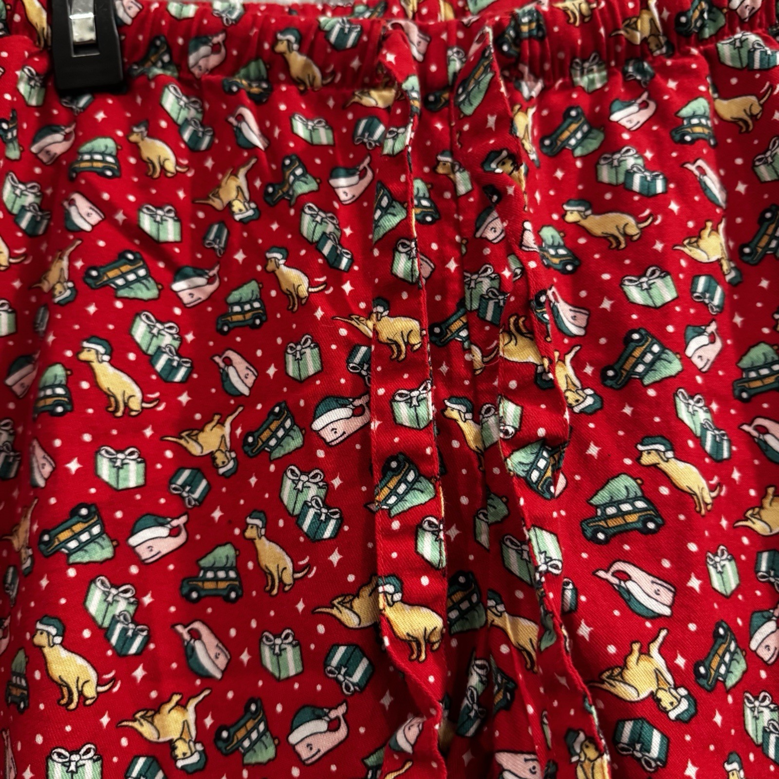 Vineyard Vines Holiday Pajama Pants Red Dog Gift Print Women’s Small Christmas