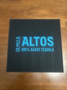 Olmeca Altos 100% Agave Tequila Bar Spill Mat Heavy Duty Rubber 14x14