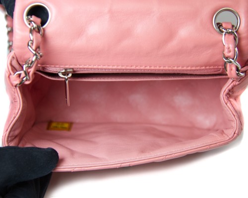Chanel Classic Flap Mini Square Rosa - Foto 3 di 7
