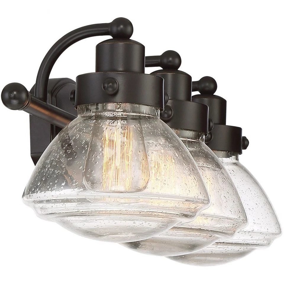 Tocador de baño de transición Scholar de 3 luces aprobado para lugares húmedos - Paladian Foto 4 de 4