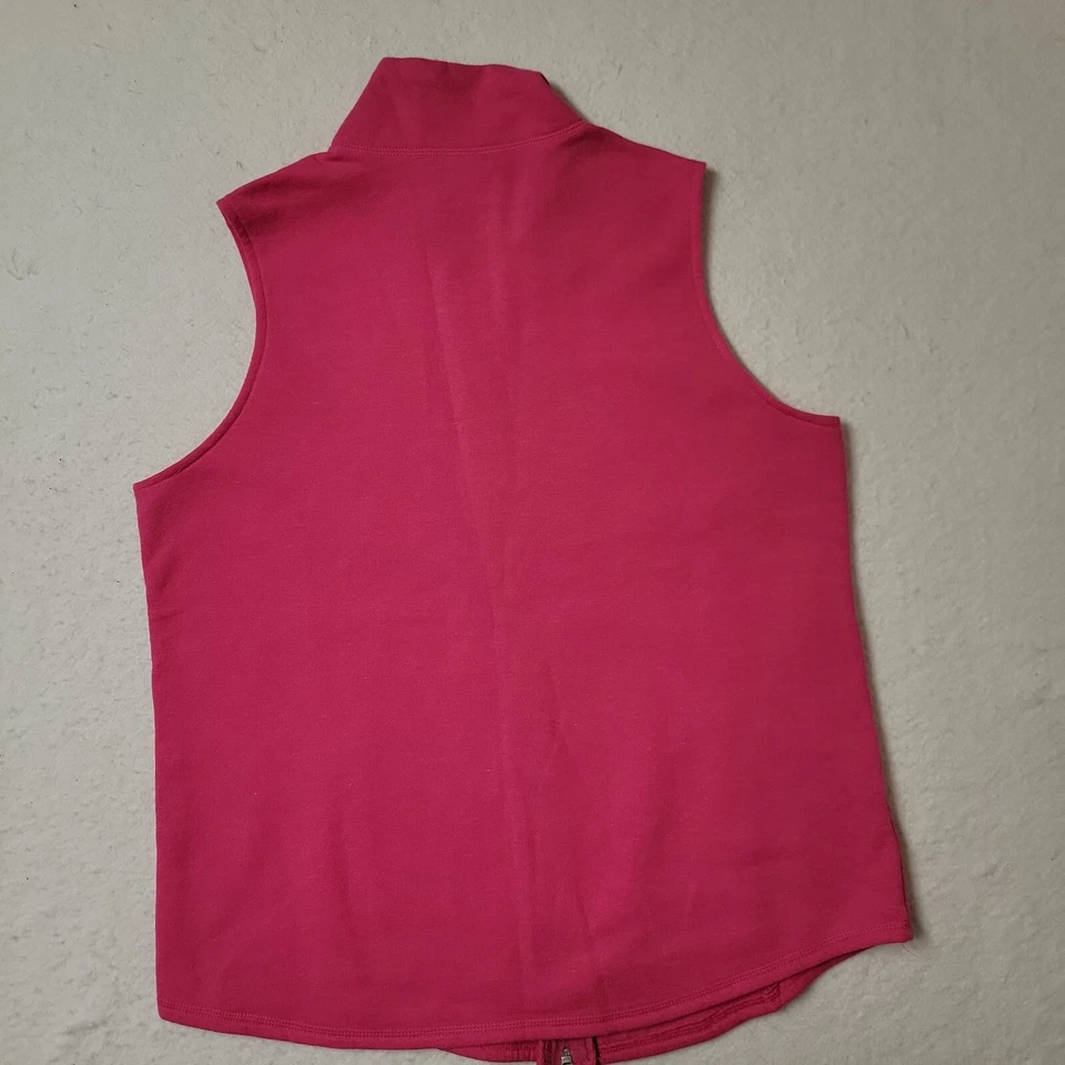 JUST MY SIZE JMS 1X Rosa Forrado de Vellón Sin Mangas Bolsillos con Cremallera Completa Nuevo sin Etiquetas  Foto 4 de 4