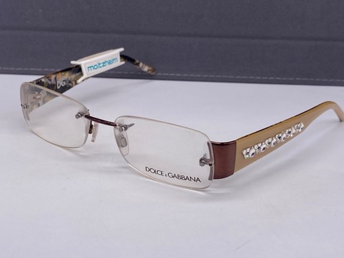 Dolce Gabbana Brille Damen Braun Eckig strass Randlos DG 1166 NP:289€ - Bild 5 von 14