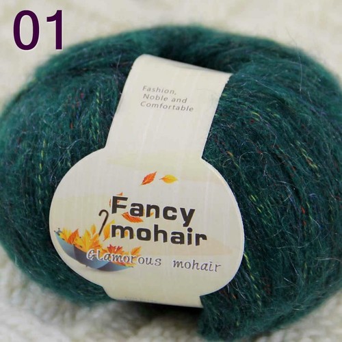 Sale 1BallX50gr Fluffy Soft MOHAIR Rainbow Sweater Hand Knitting Crochet Yarn - Picture 25 of 36