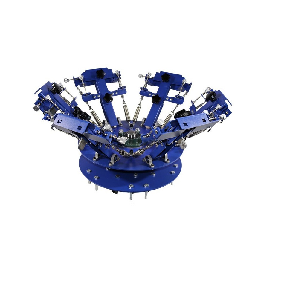 6 Color Screen Printer 6 Station Micro Adjust Silk Screen Press Double ...