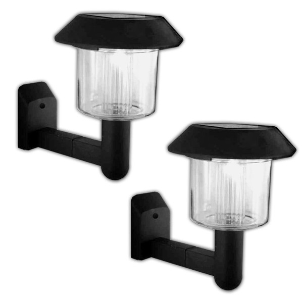 2Er Set Solar Led Wandlaterne | Wandleuchte | Solarleuchten AußEn | Solarlampen-image
