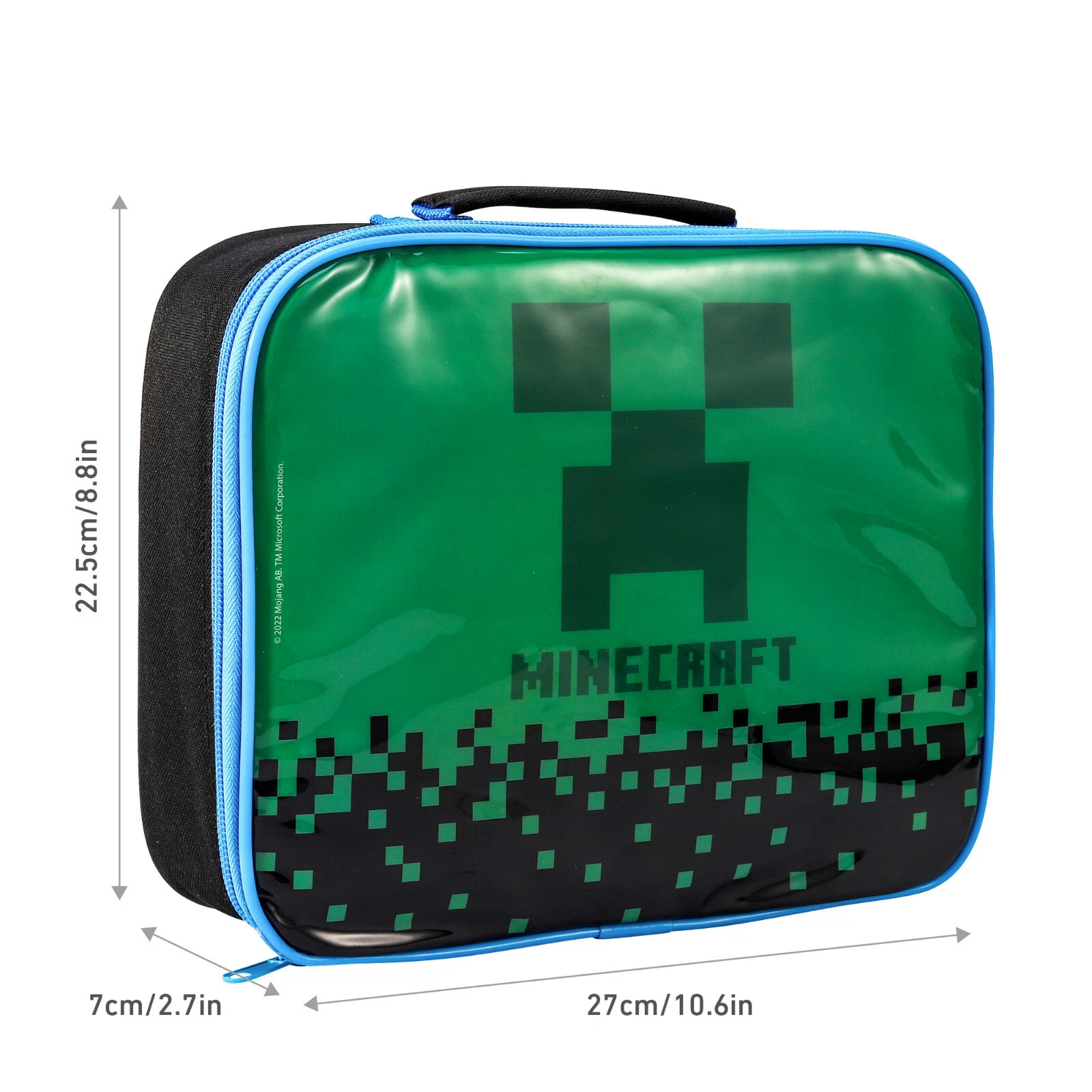 Minecraft Rectangular Insulated Lunch Bag for Kids, BPA Free