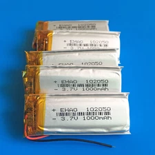 5 pcs 3.7v 1000mAh Li Po Polymer Rechargeable Battery For GPS Speaker Mp3 102050