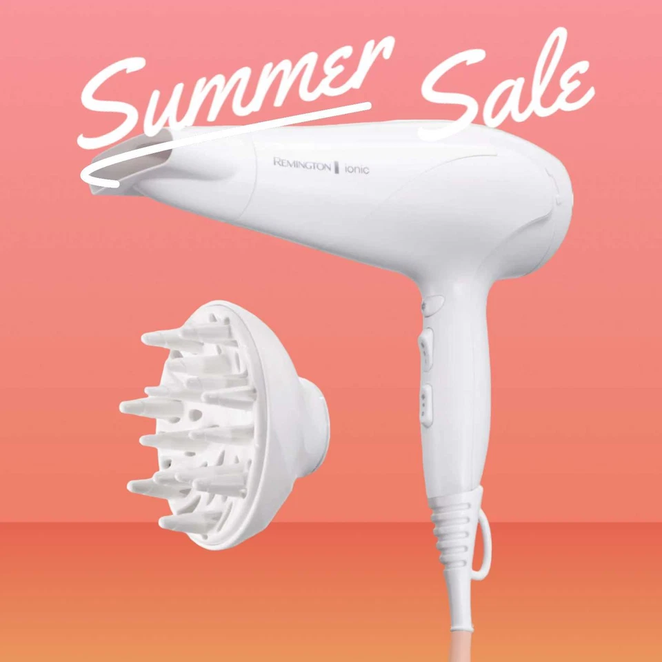 BESUCHE DEN REMINGTON-STORE Remington Haartrockner Ionen (2200W, Ionenpflege-Keramik-Ring Styling D3199