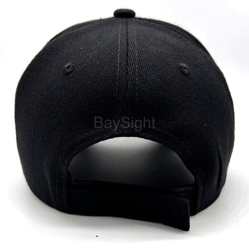 Baseball Cap Plain Kids Boys Solid Hats Curved Visor Hook-N-Loop Adjustable - Picture 2 of 25