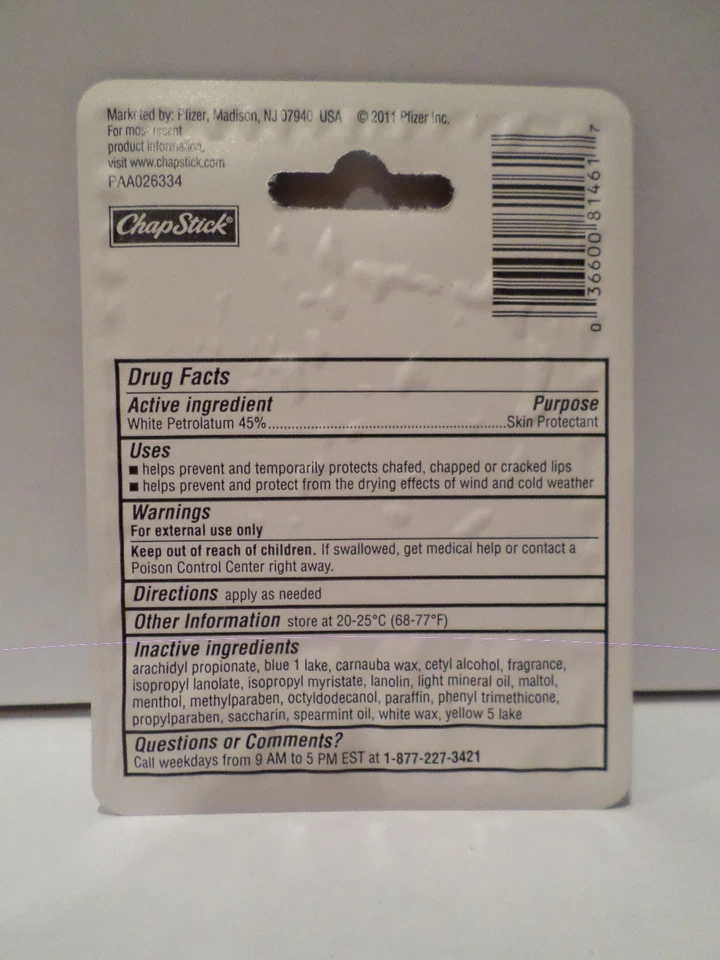 Lote de 5 bálsamos labiales protectores de la piel Chapstick clásicos de menta verde  Foto 3 de 3