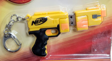 Nerf Gun USB Flash Drive Keychain 4GB Yellow PC  MAC 2012 Collectible Free Ship