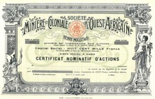 Société Minière et Coloniale de l'Ouest-Africain (sign. Henri Brauer)