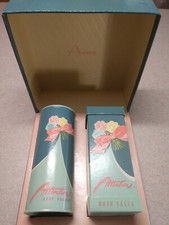 Avon Attention body powder bath salt set full.  WW2 packaging 1942