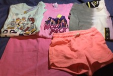 NWT Summer Bundle for Girl Size S 6/7 T-Shirts Shorts Skirt 5 Pieces