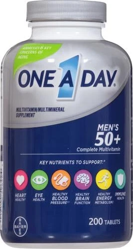 Multivitamínico One a Day Men's 50 plus Healthy Advantage 200 comprimidos azul menta Foto 2 de 4
