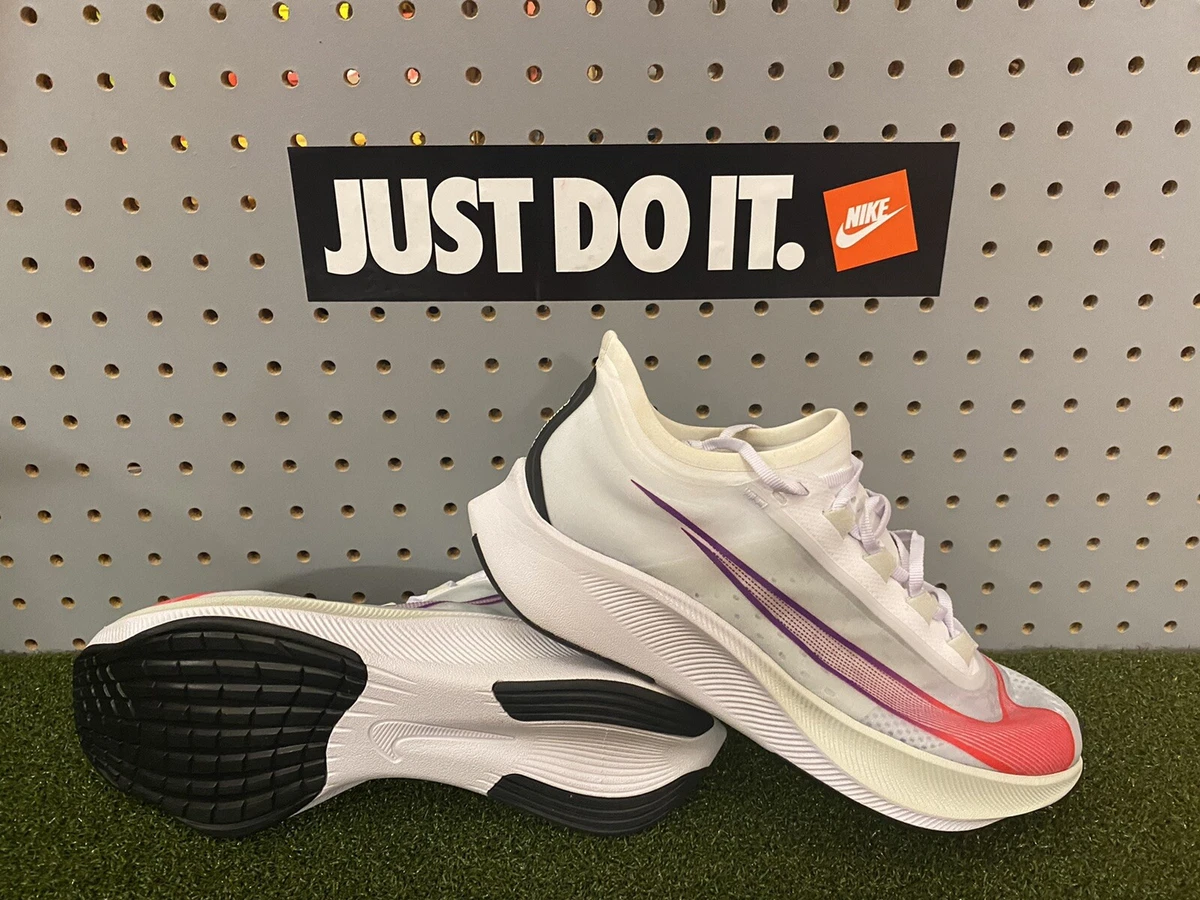 Inefficiënt klok Boodschapper Nike Zoom Fly 3 White / Crimson Running Shoes AT8240-103 Men&#039;s Size 7  Womens 8.5 | eBay