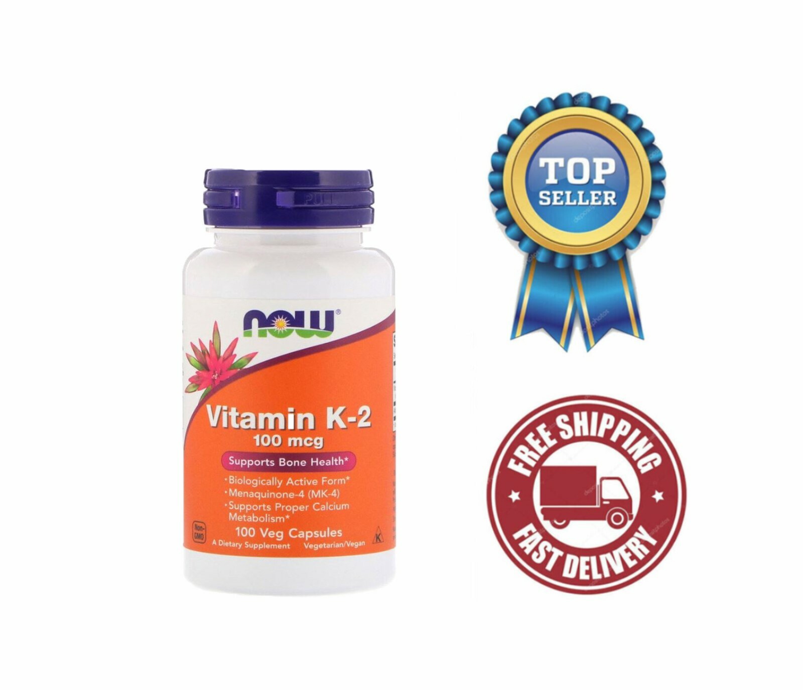 Now Foods, Vitamin K2, 100 mcg, 100 Veg Capsules 733739009906 eBay
