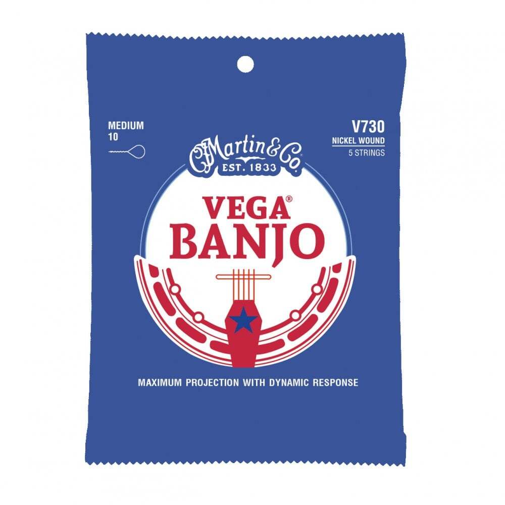 Martin Vega V730 Nickel Wound Banjo Strings 10-23 Medium