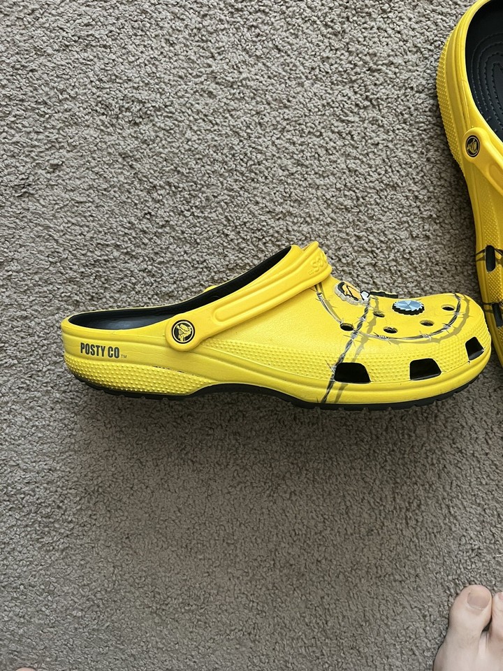 Post Malone Barbed Wire Crocs Size 14 Men's Post Co Beerbongs & Bentleys eBay