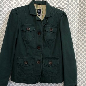 green fitted jacket