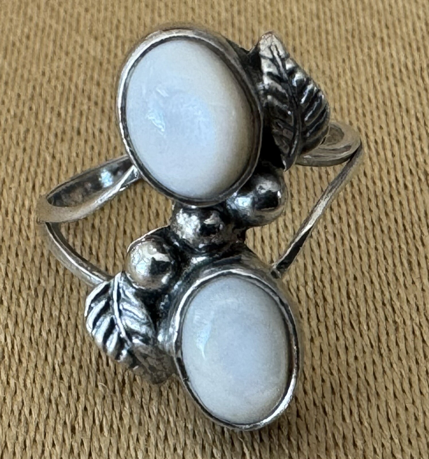 Awesome Unsigned Native Sterling Silver 2 Moonsto… - image 6