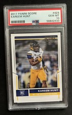 2017 Panini Score Football #423 Kareem Hunt RC ROOKIE PSA 10 Gem Mint Browns