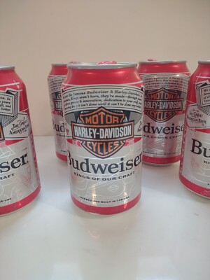 Budweiser Beer Harley Davidson Beer Can Bud Limited Edition 30cans