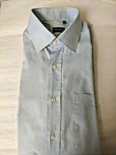 Valentino Roma 16 1/2 / 42 Mens Dress Shirt Blue French Cuff 100% Cotton