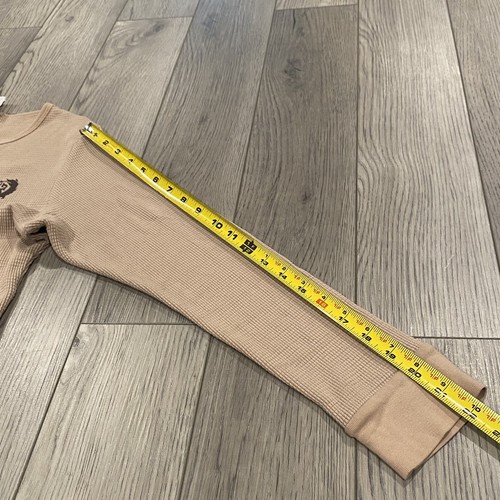 2005 MD Harley Davidson Henley Thermal Shirt Women’s XS/S* Tan Logo Long Sleeve - Picture 13 of 16