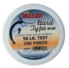 Mason Hard Type Nylon 50# Mono Leader Material 100 Yard, Clear  #HSR-50-100YD