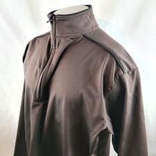 Straight Down Shirt Mens XL Brown Black Golf Quarter Zip Sweatshirt Performance