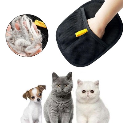Double-Sided Pet Grooming Gloves, Cat Grooming Gloves, T0D6 Glove Pet B1X0 B5J1
